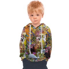 Garden Of Paradise Butterfly Swan Bird Painting Gazebo, Peacock Flower Kids  Overhead Hoodie by Ndabl3x