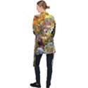 Garden Of Paradise Butterfly Swan Bird Painting Gazebo, Peacock Flower Long Sleeve Velvet Kimono  View2