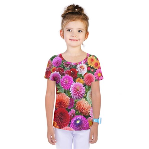 Flowers Colorful Garden Nature Kids  One Piece T-shirt by Ndabl3x