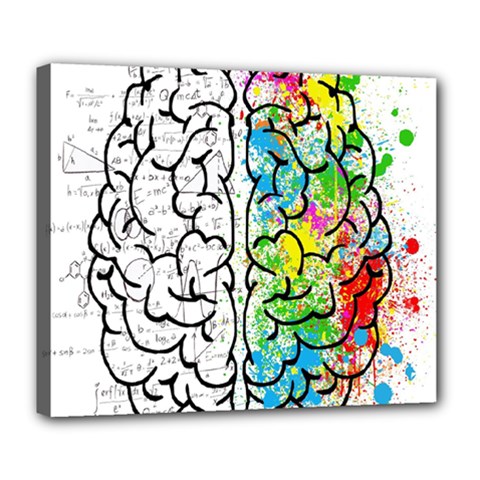 Brain Mind Psychology Idea Drawing Short Overalls Deluxe Canvas 24  X 20  (stretched) by Azkajaya