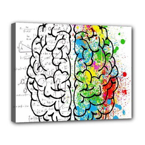 Brain Mind Psychology Idea Drawing Short Overalls Canvas 14  X 11  (stretched) by Azkajaya