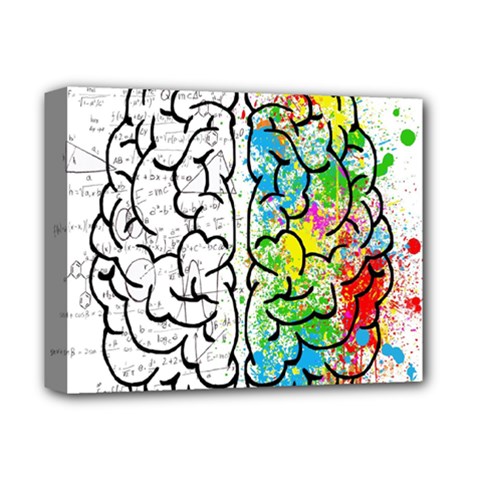 Brain Mind Psychology Idea Drawing Short Overalls Deluxe Canvas 14  X 11  (stretched) by Azkajaya