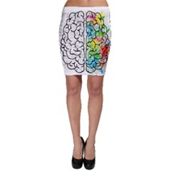 Brain Mind Psychology Idea Drawing Short Overalls Bodycon Skirt by Azkajaya