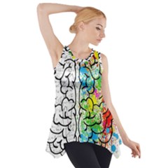 Brain Mind Psychology Idea Drawing Short Overalls Side Drop Tank Tunic