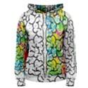 Brain Mind Psychology Idea Drawing Short Overalls Women s Pullover Hoodie View1