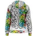 Brain Mind Psychology Idea Drawing Short Overalls Women s Pullover Hoodie View2