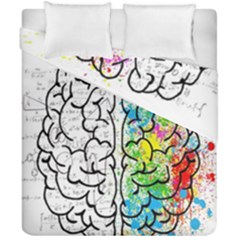 Brain Mind Psychology Idea Drawing Short Overalls Duvet Cover Double Side (california King Size)