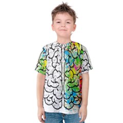 Brain Mind Psychology Idea Drawing Short Overalls Kids  Cotton T-shirt