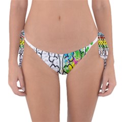 Brain Mind Psychology Idea Drawing Short Overalls Reversible Bikini Bottoms