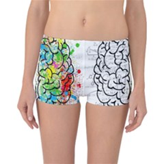 Brain Mind Psychology Idea Drawing Short Overalls Reversible Boyleg Bikini Bottoms by Azkajaya