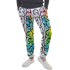 Brain Mind Psychology Idea Drawing Short Overalls Men s Jogger Sweatpants by Azkajaya