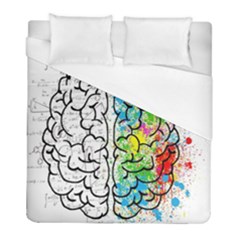 Brain Mind Psychology Idea Drawing Short Overalls Duvet Cover (full/ Double Size) by Azkajaya