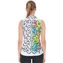 Brain Mind Psychology Idea Drawing Short Overalls Mock Neck Shell Top View2