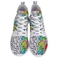 Brain Mind Psychology Idea Drawing Short Overalls Men s Lightweight High Top Sneakers by Azkajaya