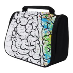 Brain Mind Psychology Idea Drawing Short Overalls Full Print Travel Pouch (small) by Azkajaya