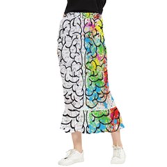 Brain Mind Psychology Idea Drawing Short Overalls Maxi Fishtail Chiffon Skirt by Azkajaya