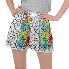 Brain Mind Psychology Idea Drawing Short Overalls Women s Ripstop Shorts by Azkajaya