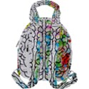 Brain Mind Psychology Idea Drawing Short Overalls Travel Backpack View2