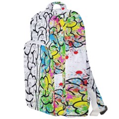 Brain Mind Psychology Idea Drawing Short Overalls Double Compartment Backpack by Azkajaya