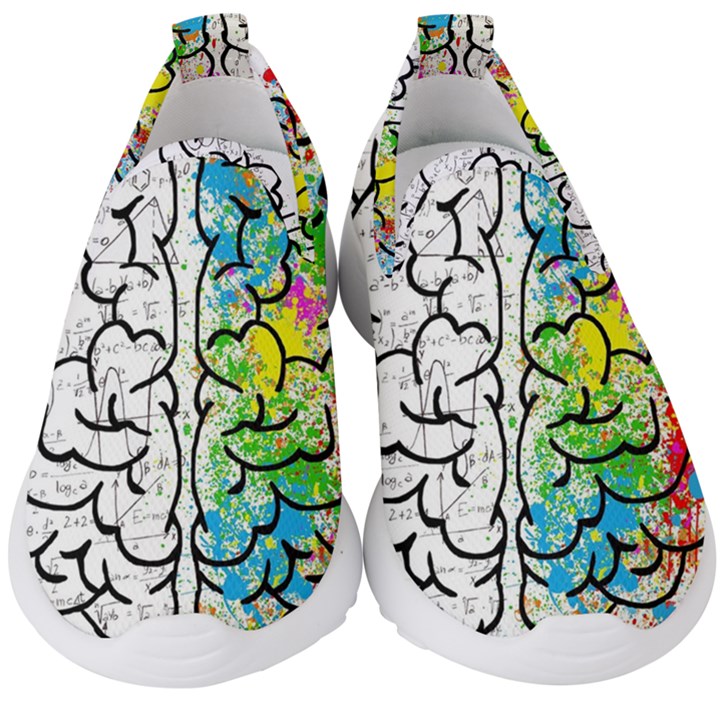 Brain Mind Psychology Idea Drawing Short Overalls Kids  Slip On Sneakers