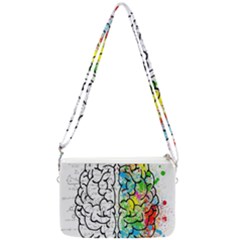 Brain Mind Psychology Idea Drawing Short Overalls Double Gusset Crossbody Bag by Azkajaya