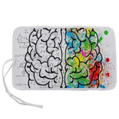 Brain Mind Psychology Idea Drawing Short Overalls Pen Storage Case (s) by Azkajaya