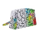 Brain Mind Psychology Idea Drawing Short Overalls Wristlet Pouch Bag (Medium) View1