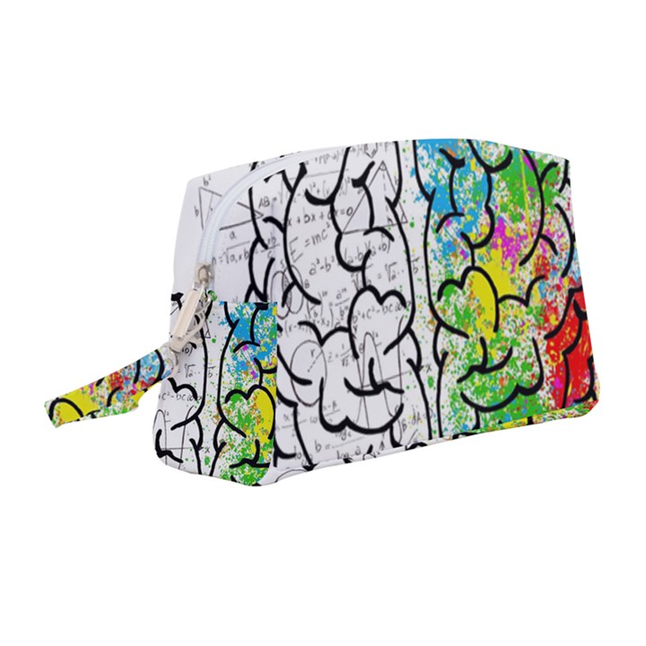 Brain Mind Psychology Idea Drawing Short Overalls Wristlet Pouch Bag (Medium)