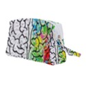 Brain Mind Psychology Idea Drawing Short Overalls Wristlet Pouch Bag (Medium) View2