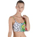 Brain Mind Psychology Idea Drawing Short Overalls Layered Top Bikini Top  View1