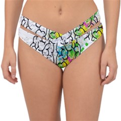 Brain Mind Psychology Idea Drawing Short Overalls Double Strap Halter Bikini Bottoms by Azkajaya