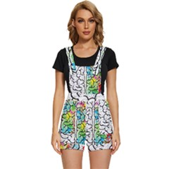 Brain Mind Psychology Idea Drawing Short Overalls Short Overalls by Azkajaya