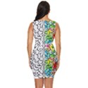 Brain Mind Psychology Idea Drawing Short Overalls Draped Bodycon Dress View4