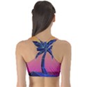 Abstract 3d Art Holiday Island Palm Tree Pink Purple Summer Sunset Water Fitness Sports Bra View2