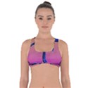 Abstract 3d Art Holiday Island Palm Tree Pink Purple Summer Sunset Water Got No Strings Sports Bra View1