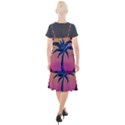 Abstract 3d Art Holiday Island Palm Tree Pink Purple Summer Sunset Water Camis Fishtail Dress View2