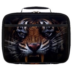 Tiger Angry Nima Face Wild Full Print Lunch Bag by Cemarart