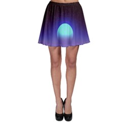 Sunset Colorful Nature Night Purple Star Skater Skirt by Cemarart