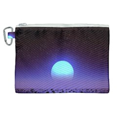 Sunset Colorful Nature Night Purple Star Canvas Cosmetic Bag (xl) by Cemarart