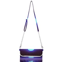 Sunset Colorful Nature Night Purple Star Mini Crossbody Handbag