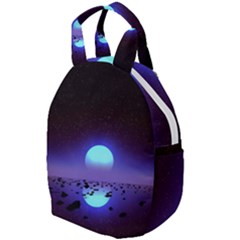 Sunset Colorful Nature Night Purple Star Travel Backpack by Cemarart