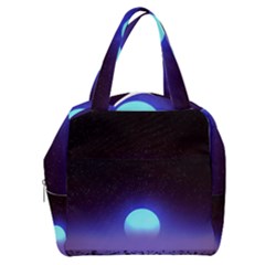 Sunset Colorful Nature Night Purple Star Boxy Hand Bag by Cemarart