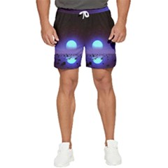 Sunset Colorful Nature Night Purple Star Men s Runner Shorts by Cemarart