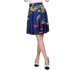 Koi Fish Carp A-line Skirt by Cemarart