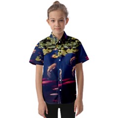 Koi Fish Carp Kids  Short Sleeve Shirt by Cemarart