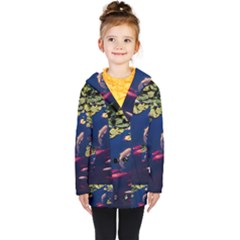 Koi Fish Carp Kids  Double Breasted Button Coat by Cemarart