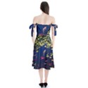 Koi Fish Carp Shoulder Tie Bardot Midi Dress View2