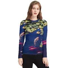 Koi Fish Carp Women s Long Sleeve Rash Guard by Cemarart