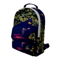 Koi Fish Carp Flap Pocket Backpack (large) by Cemarart