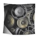 Abstract Style Gears Gold Silver Square Tapestry (Large) View1